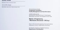 Master's Degree Certificate